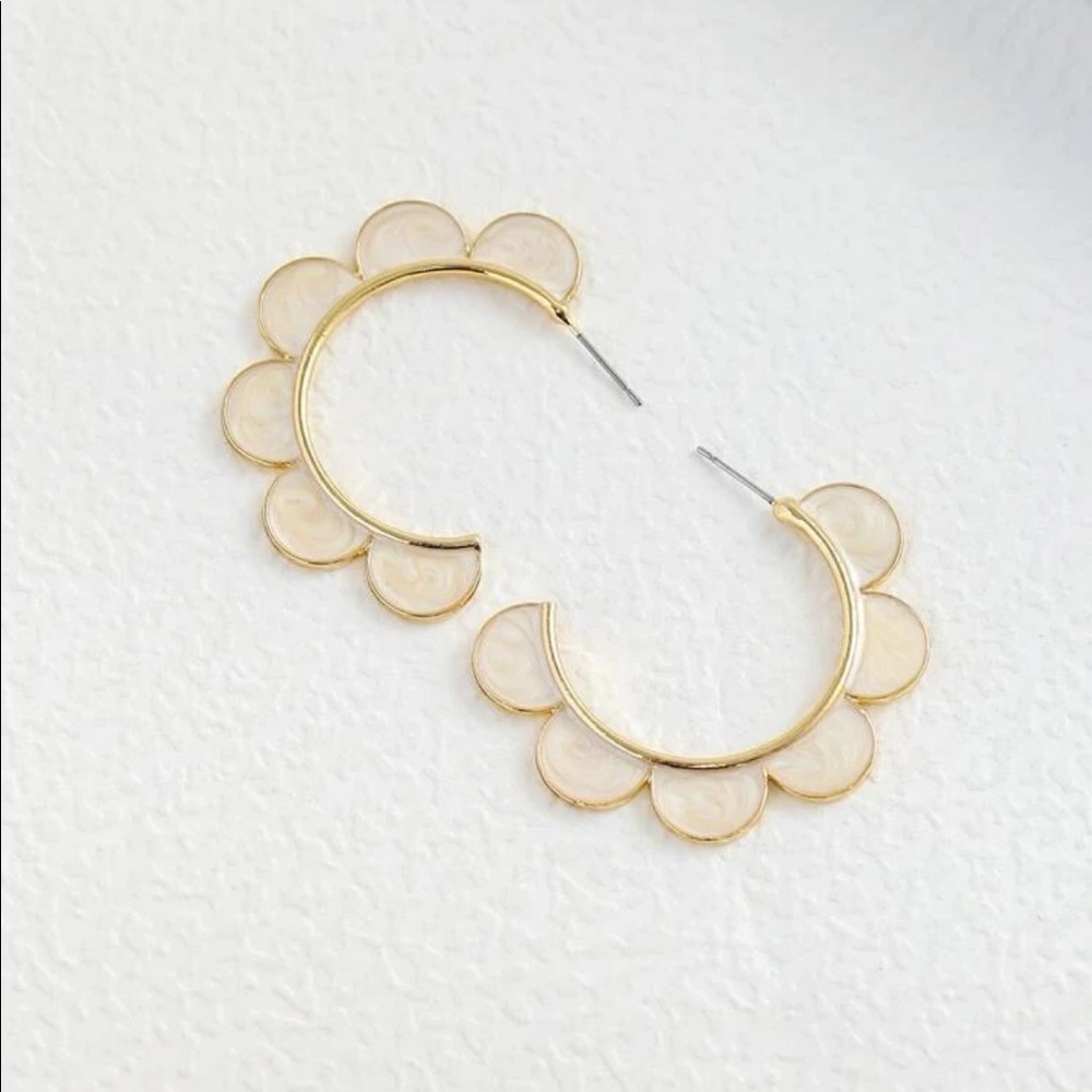 4/$25 Gold Flower Cuff Earrings - Picture 2 of 2